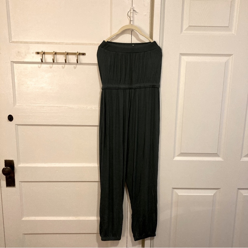 Spiritual Gangster Women's Carmela Rib Cinched Jumpsuit in Dusty Olive NWOT - Picture 5 of 9